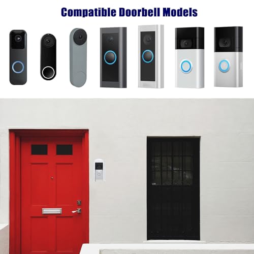 OYOCAM Transparent Plastic Doorbell Rain Cover Compatible with Ring, Blink, Google Nest, Eufy, Arlo, Kasa Video Doorbell, Waterproof Protector Shield Doorbell Push Button Cover Weather Blocking Cover