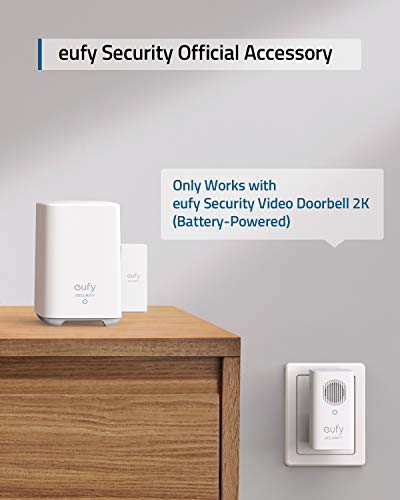eufy Security Video Doorbell Add-on Chime, Requires Video Doorbell 2K (Battery Powered) or Video Doorbell Dual, Simultaneous Ringtone, Volume Control, Works with HomeBase 2/HomeBase 3