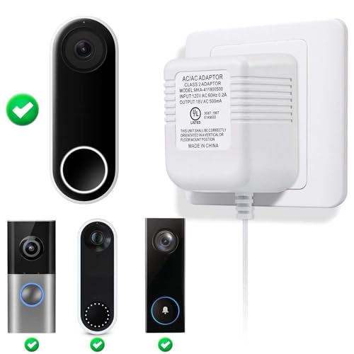 Hotop Power Adapter Compatible with Nest Hello Video Doorbell, Arlo and Eufy Doorbell