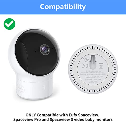 Tripod Baby Monitor Mount for Eufy Baby Monitor Camera, Flexible Baby Camera Holder Crib Mount Without Tools or Wall Damage - White