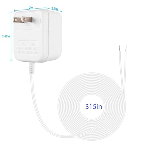 UPMMUD 18V Video Doorbell Power Adapter, Power Supply Transformer for Ring, Nest, Eufy, Arlo Doorbell