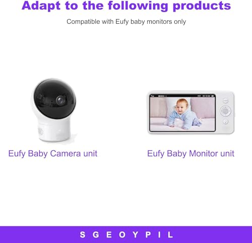 5V Power Cord Compatible with Eufy Security Spaceview Video Baby Monitor with Camera Replacement Charger Adapter Cable
