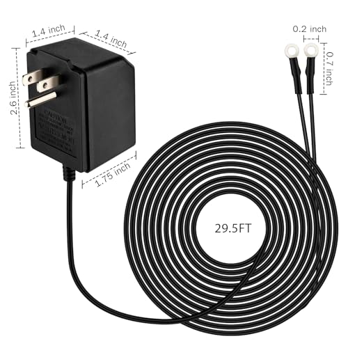 Yubunt 18V 500mA Doorbell Transformer, Video Doorbell Power Adapter Compatible with Nest, Eufy, Wyze, Ring, and Arlo Wireless Video Doorbells. Black