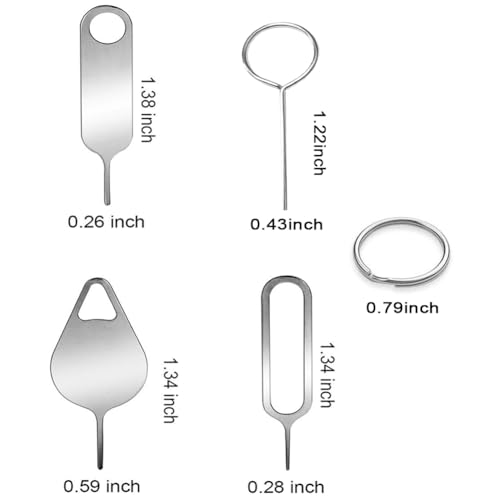 8 Pcs Security Pin Key Release Removal Tool Compatible with Arlo Video Doorbell, Eufy Video Doorbell and Nest Video Doorbell,with 2 Doorbell Removal Pins and A Key Ring(4 Styles, A Combination)