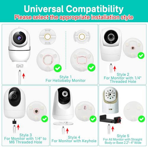 Height Adjustable Baby Monitor Camera Stand for HelloBaby, VTech, Infant Optics DXR
