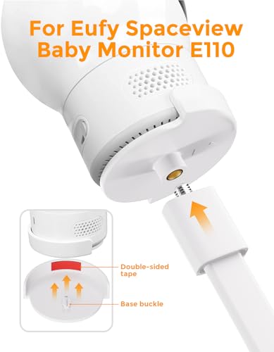Baby Camera Flexible Twist Mount Compatible with Eufy Spaceview E110, Spaceview Pro Baby Monitor E210, and Eufy Wi-Fi Baby Monitor 2 Cameras