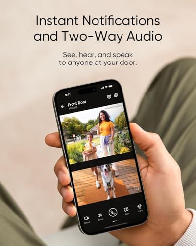 eufy Security Video Doorbell E340 (Battery Powered), Uninterrupted Use with Rechargeable Battery, Dual Cameras