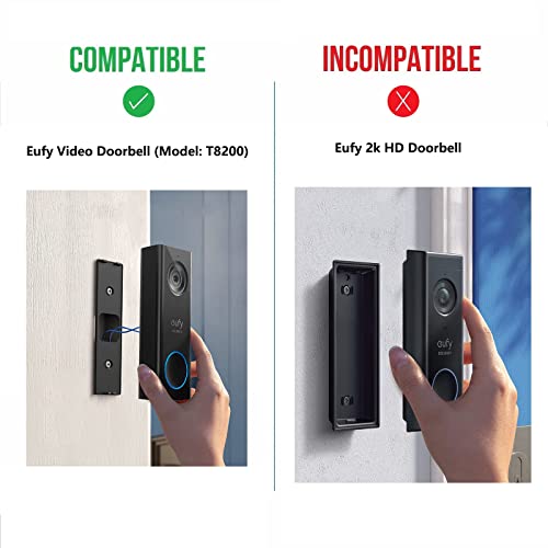 TEYOUYI Vinyl Siding Angle Adjustment Mount Compatible with Eufy Security Video Doorbell(Battery-Powered), Angle Mount Wedge for Eufy Video Doorbell 4