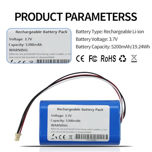 ZTHY New 5200mAh Camera Battery Replacement for Eufy Spaceview Pro Baby cam Baby Monitor T8321-M