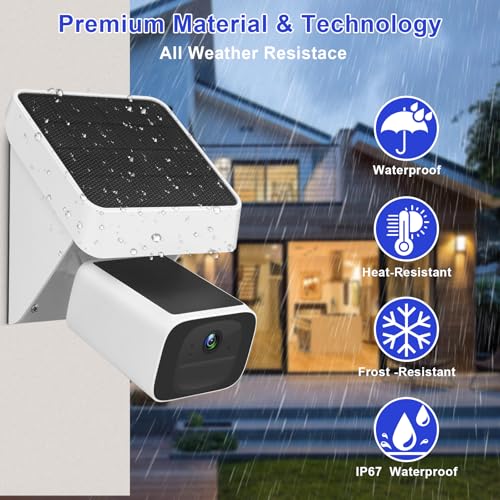 Solar Panel Charging Mount Compatible with eufyCam 3/S330,eufycam S300/3C,eufy solocam C210,eufy Security SoloCam S220/eufy T8134,IP65 Weatherproof Continuously for 365 Days(All Camera Not Included)