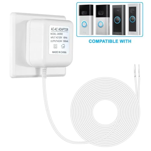 UPMMUD 24V Video Doorbell Power Adapter, Power Supply Transformer for Ring, Nest, Eufy, Arlo Doorbell