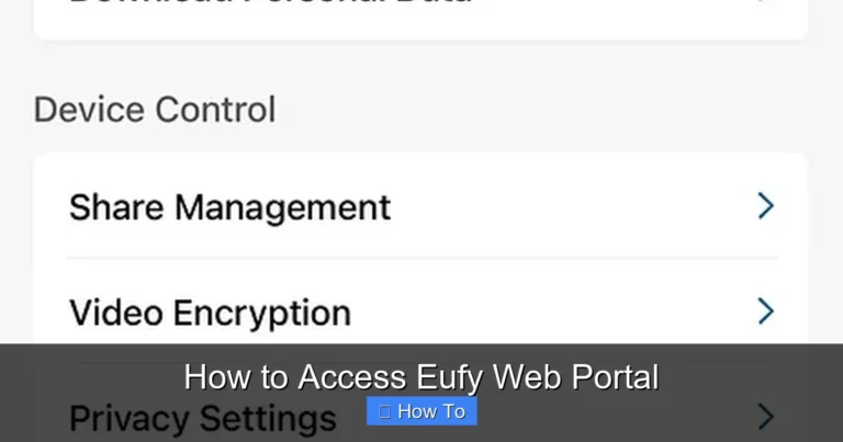 How to Access Eufy Web Portal