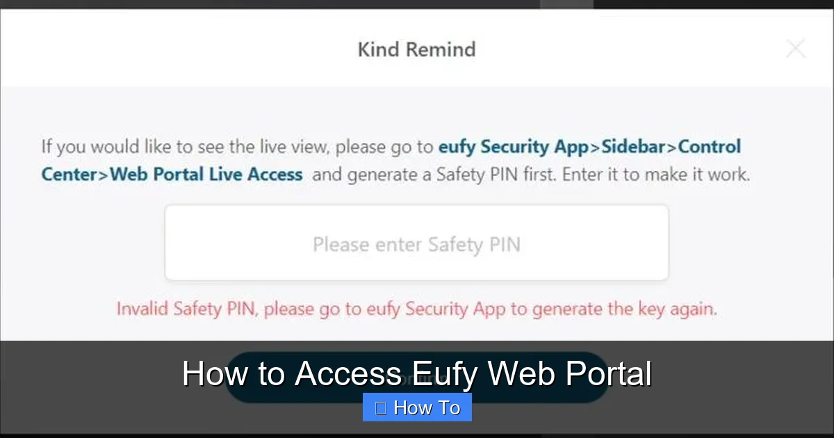 How to Access Eufy Web Portal