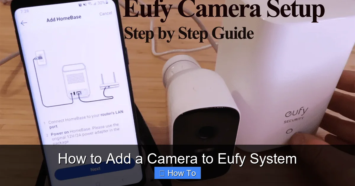 How to Add a Camera to Eufy System