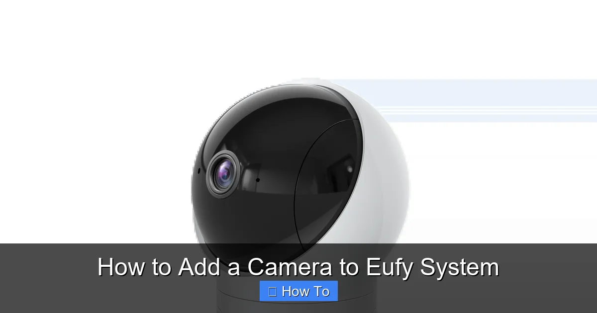 How to Add a Camera to Eufy System