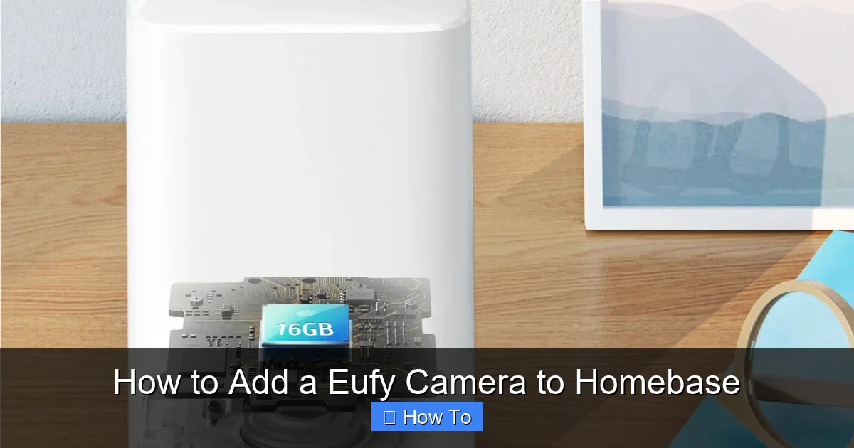 How to Add a Eufy Camera to Homebase