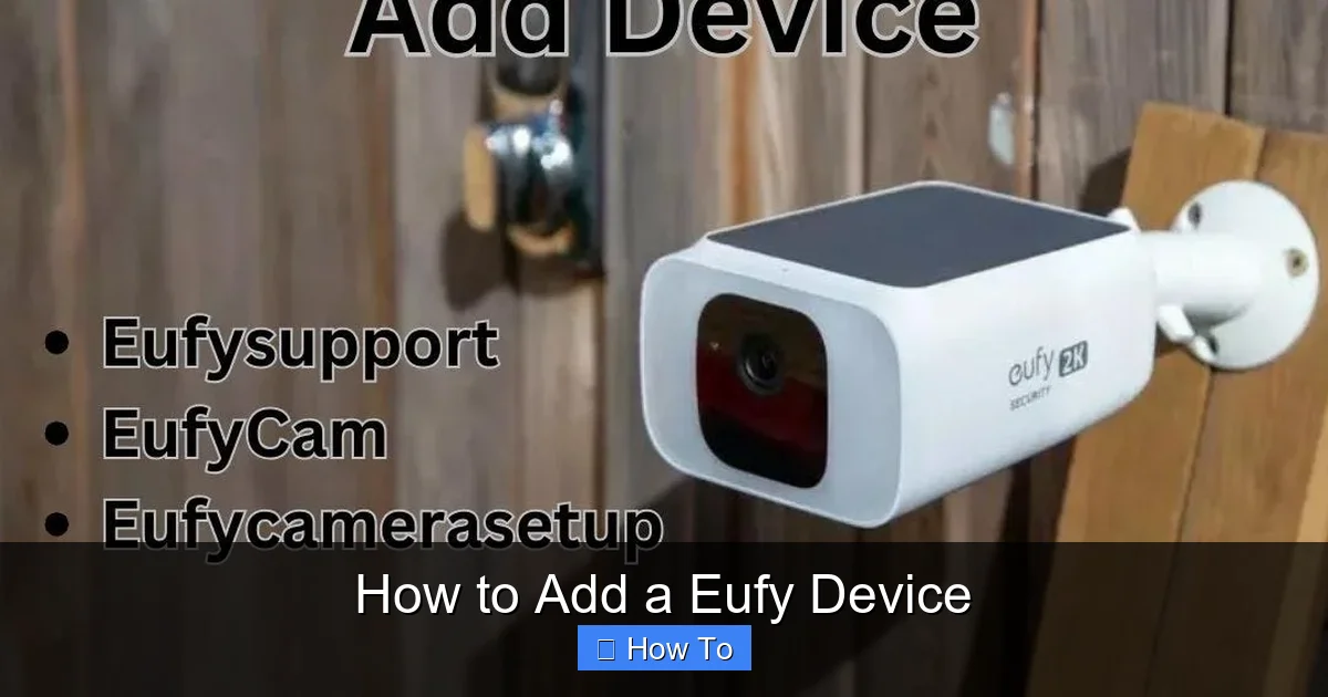 How to Add a Eufy Device