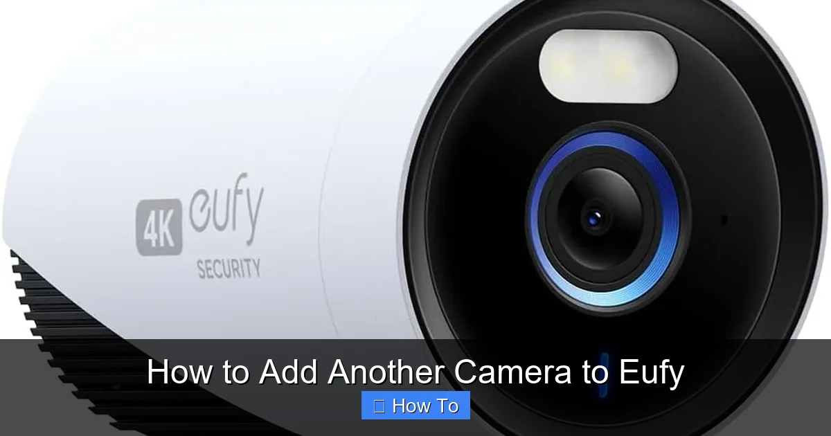 How to Add Another Camera to Eufy