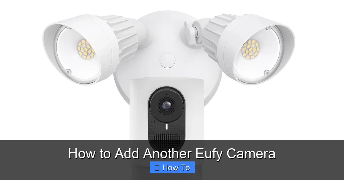 How to Add Another Eufy Camera