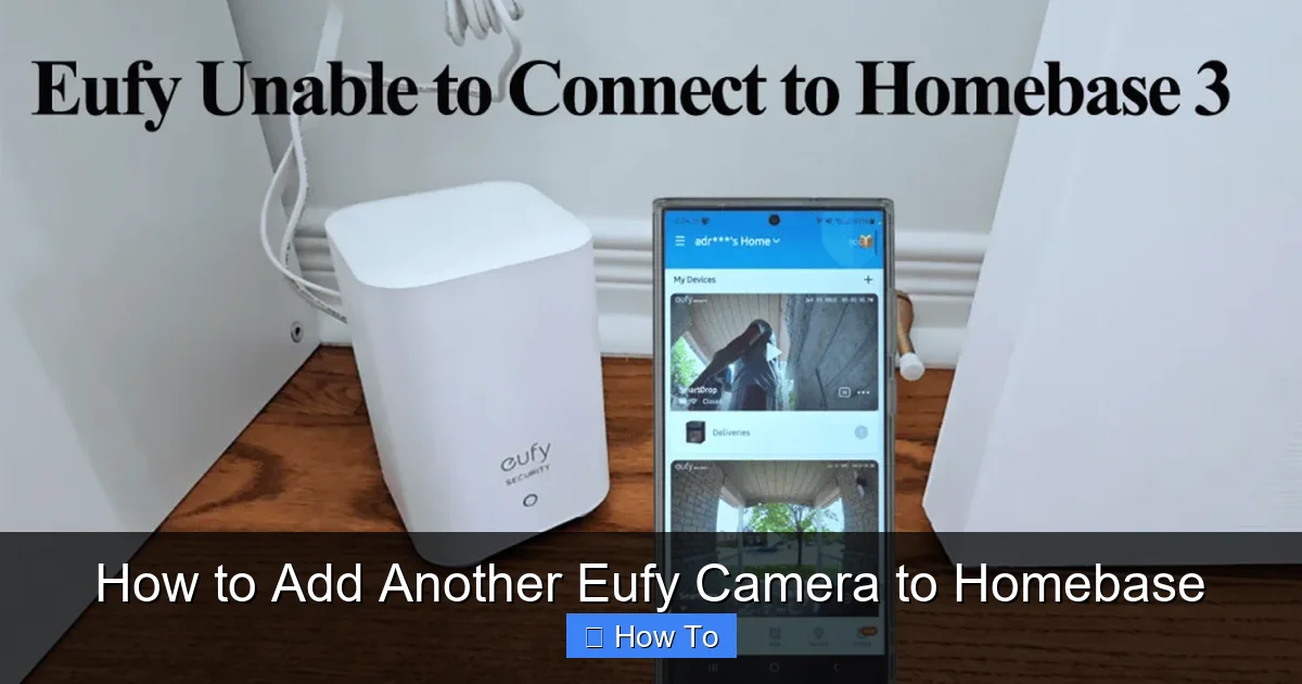 How to Add Another Eufy Camera to Homebase