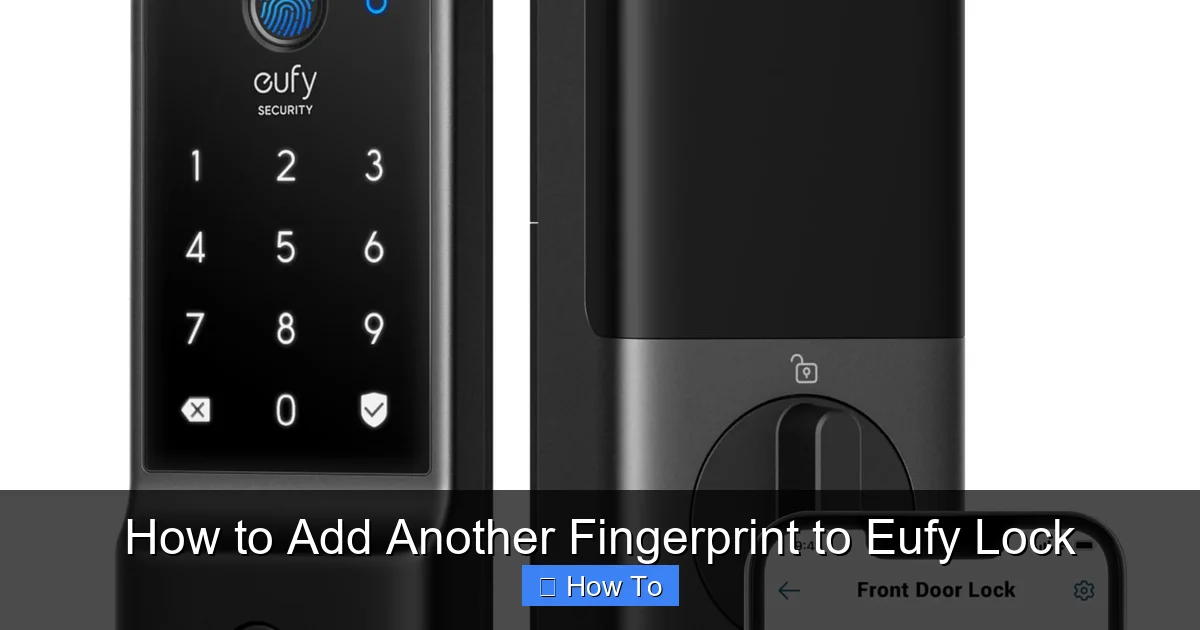 How to Add Another Fingerprint to Eufy Lock