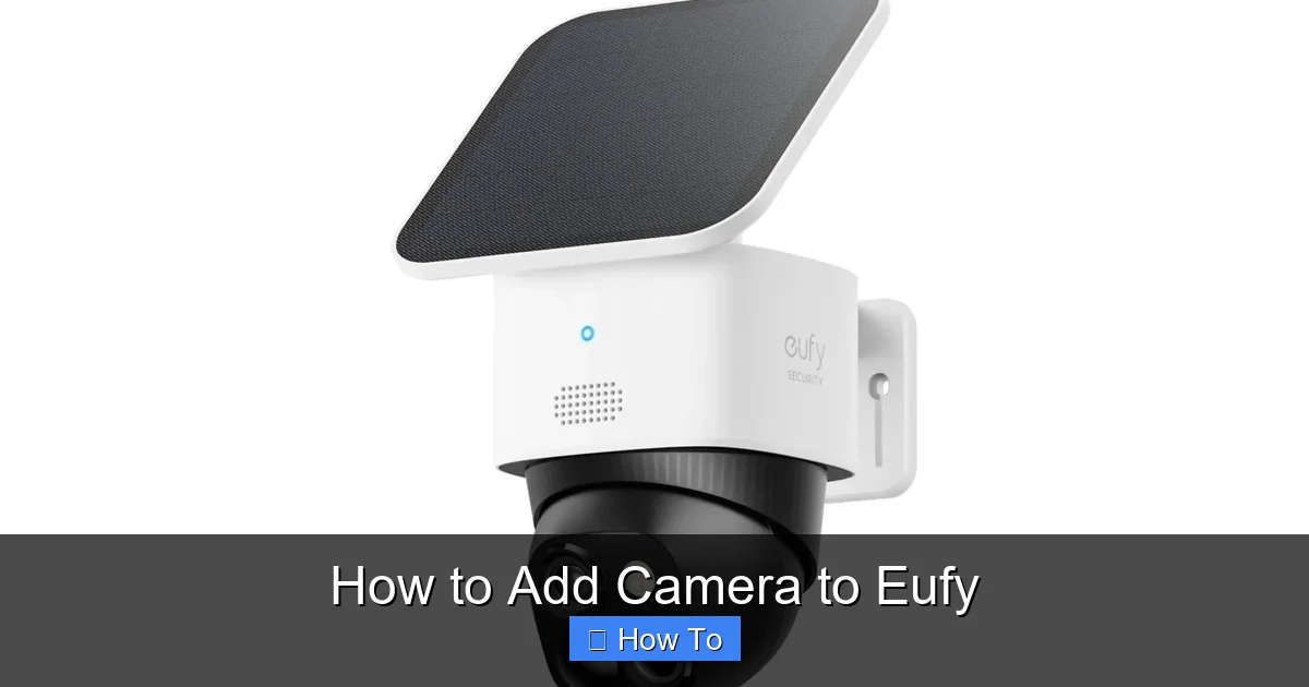 How to Add Camera to Eufy