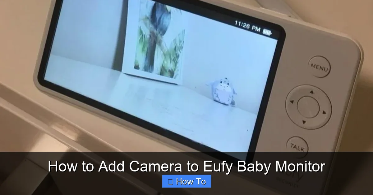 How to Add Camera to Eufy Baby Monitor