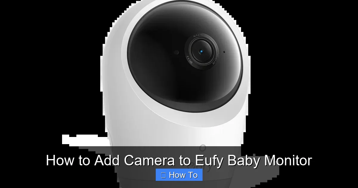 How to Add Camera to Eufy Baby Monitor