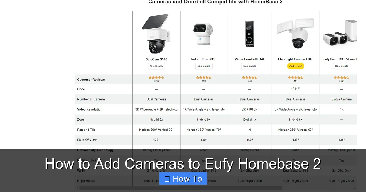How to Add Cameras to Eufy Homebase 2
