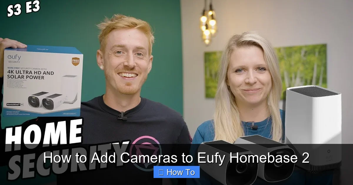 How to Add Cameras to Eufy Homebase 2