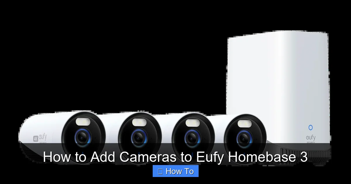 How to Add Cameras to Eufy Homebase 3