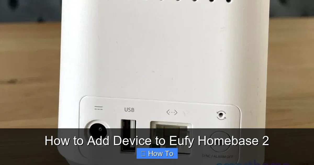 How to Add Device to Eufy Homebase 2