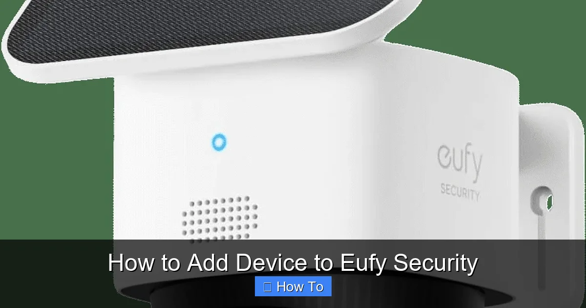 How to Add Device to Eufy Security