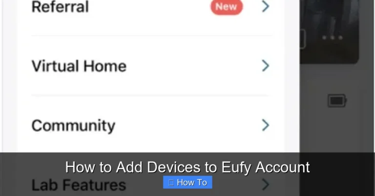 How to Add Devices to Eufy Account