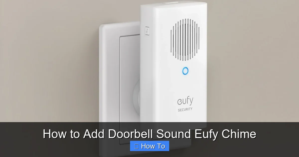 How to Add Doorbell Sound Eufy Chime