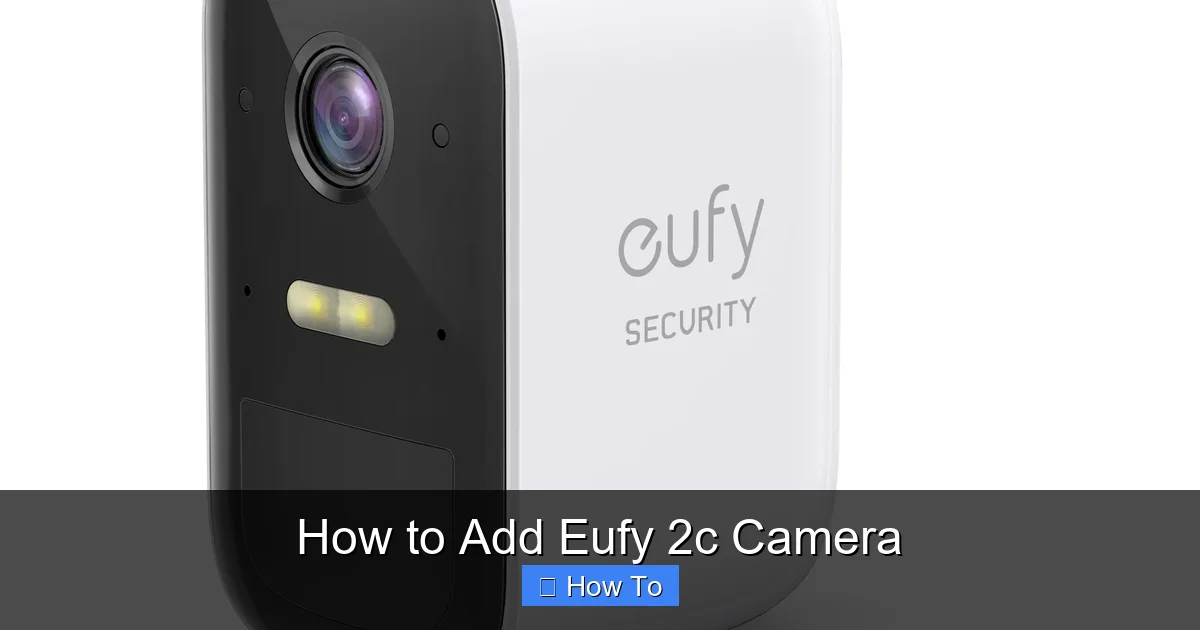 How to Add Eufy 2c Camera