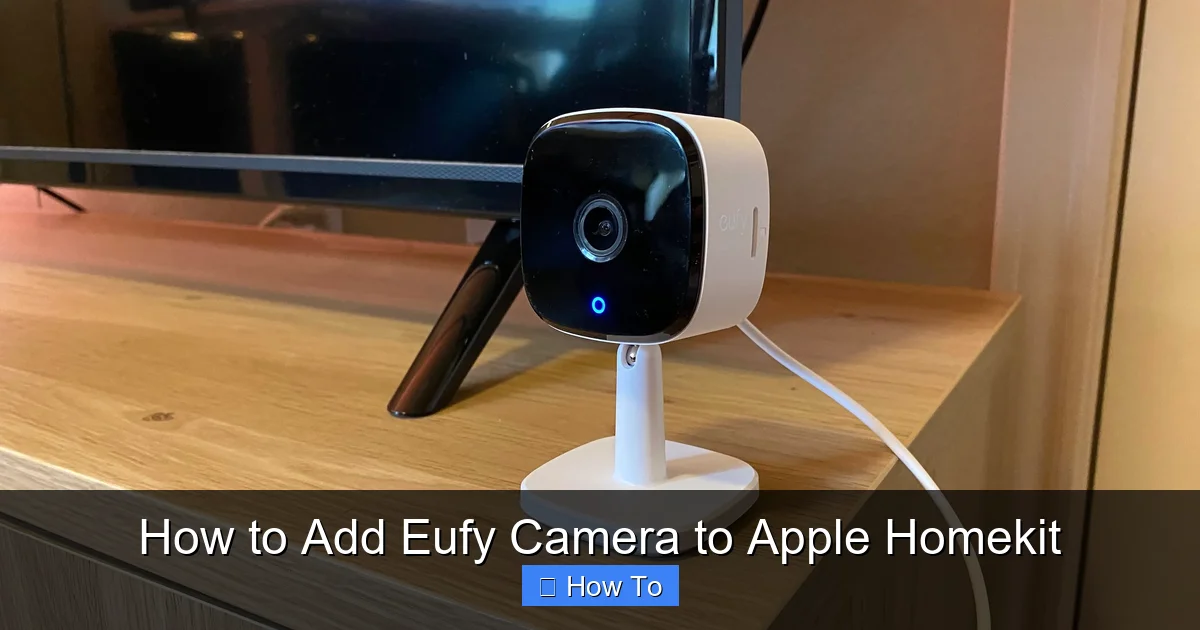 How to Add Eufy Camera to Apple Homekit