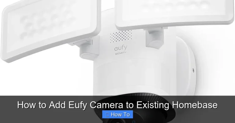 How to Add Eufy Camera to Existing Homebase
