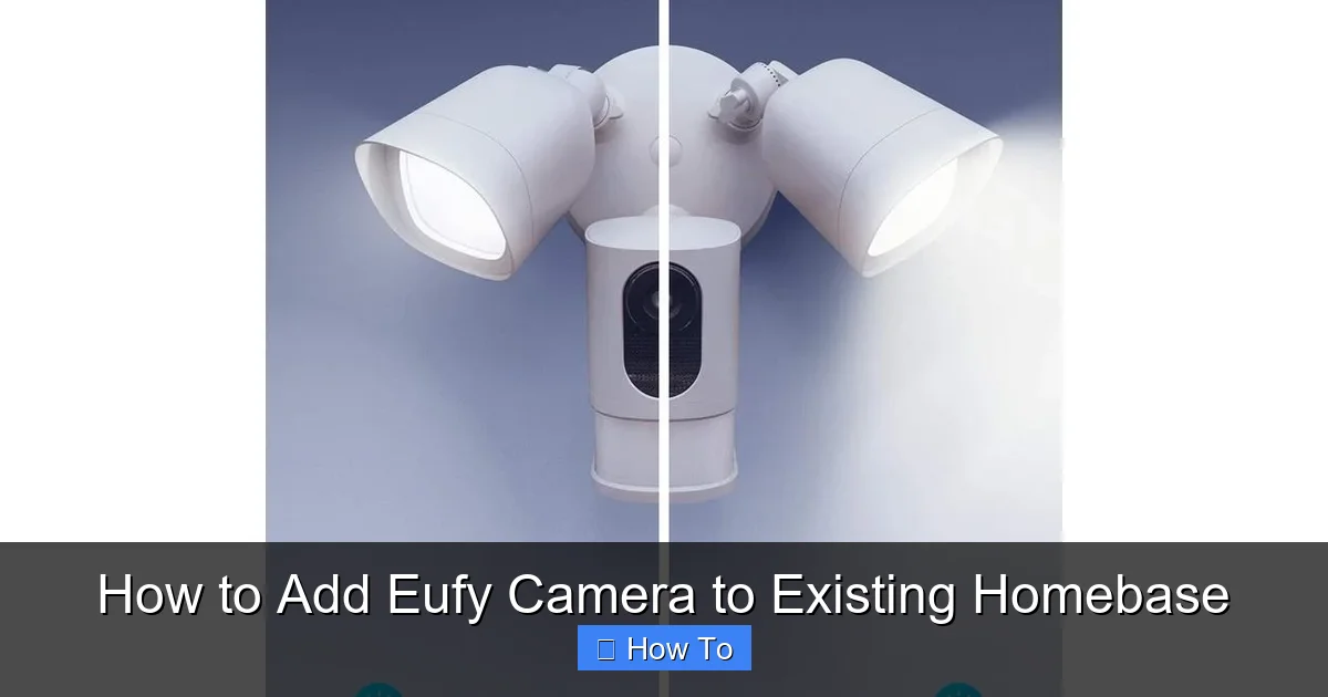 How to Add Eufy Camera to Existing Homebase