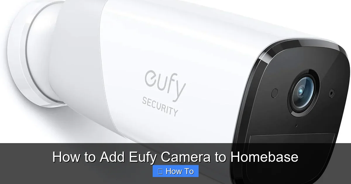 How to Add Eufy Camera to Homebase