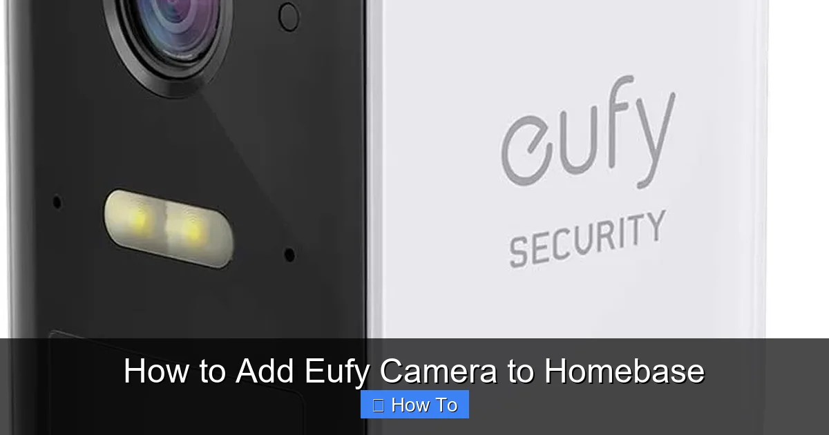 How to Add Eufy Camera to Homebase