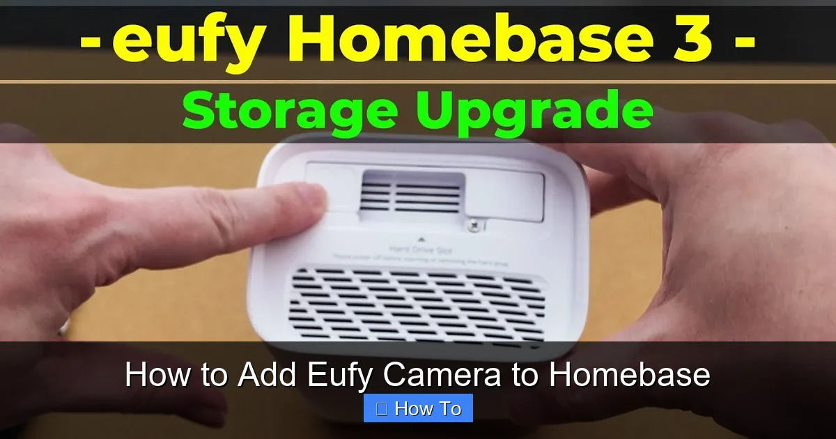 How to Add Eufy Camera to Homebase