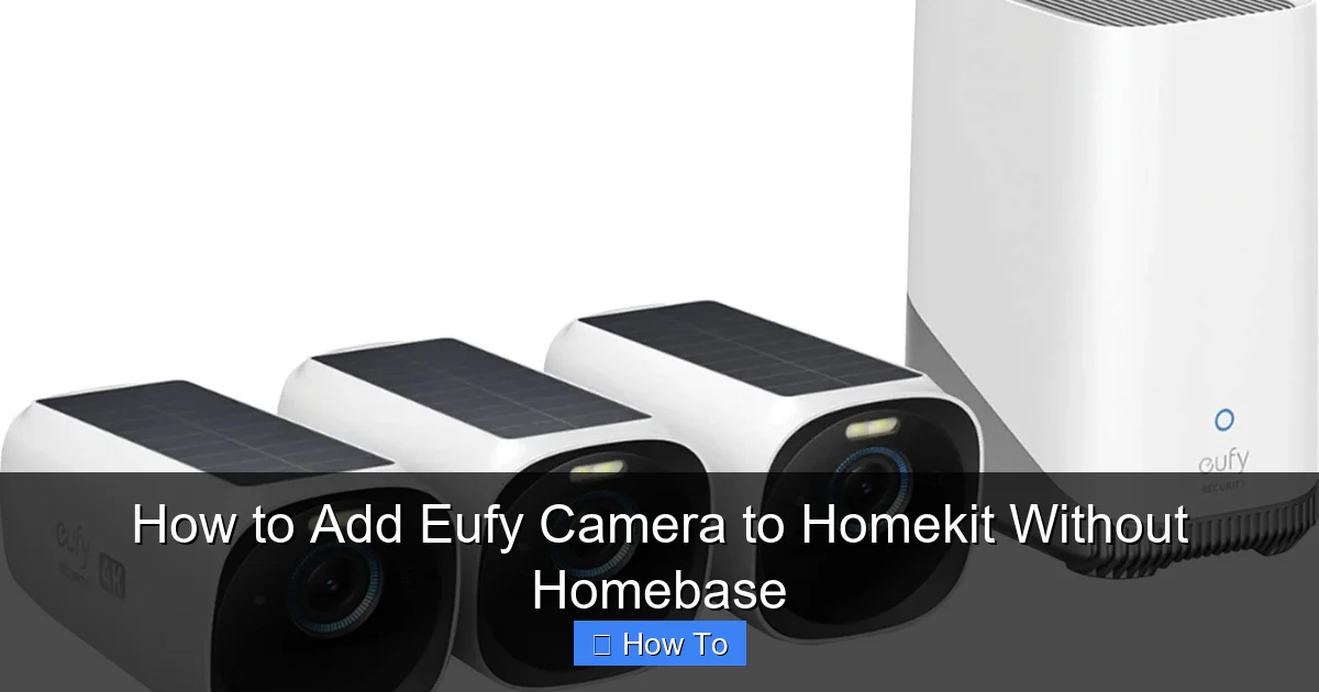 How to Add Eufy Camera to Homekit Without Homebase
