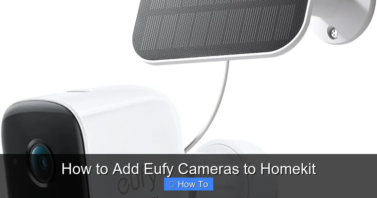 How to Add Eufy Cameras to Homekit