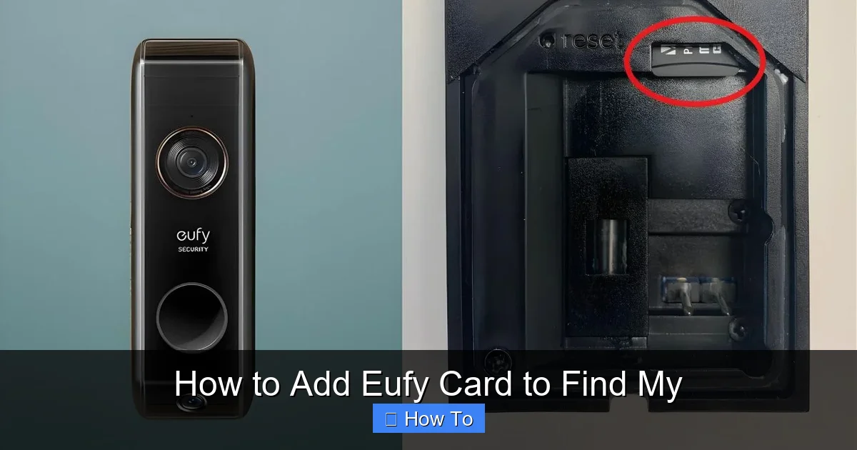 How to Add Eufy Card to Find My