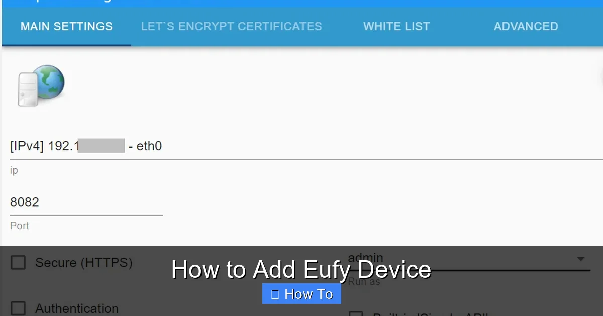 How to Add Eufy Device