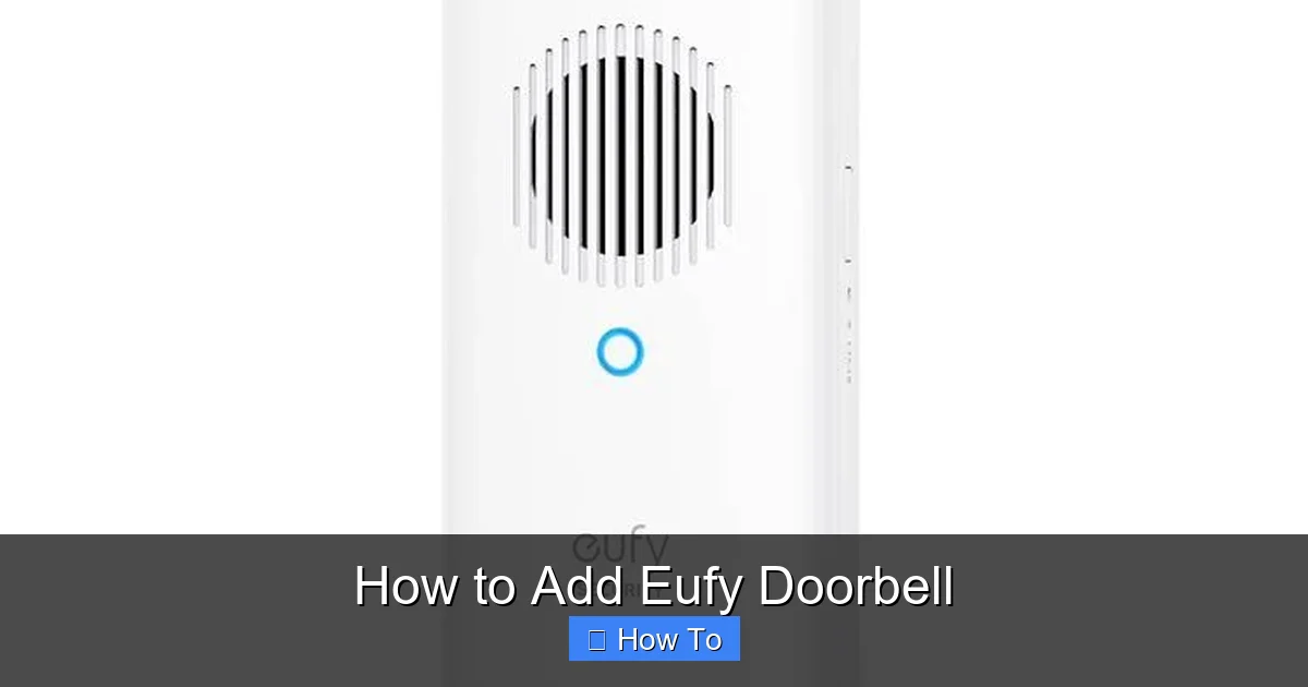 How to Add Eufy Doorbell