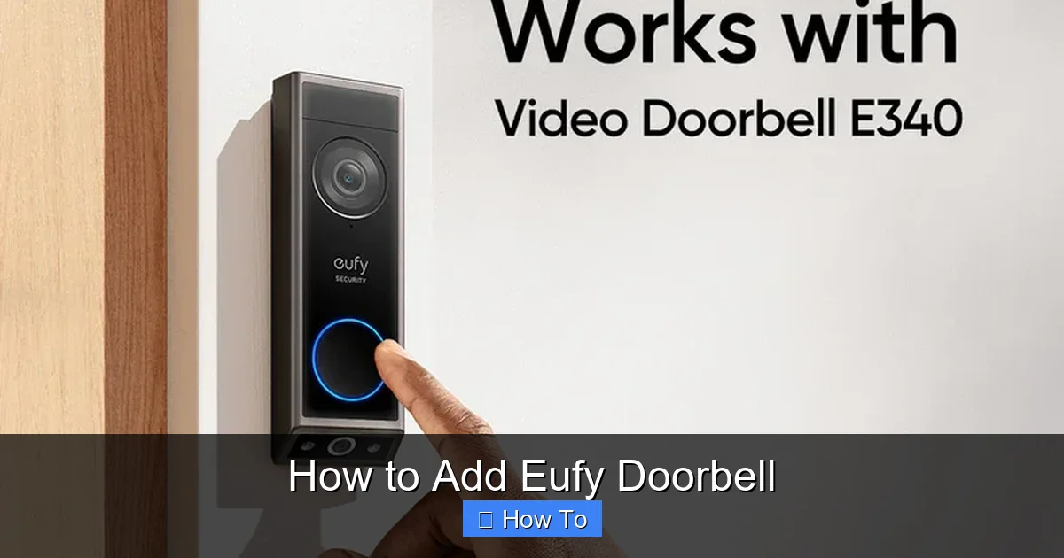 How to Add Eufy Doorbell
