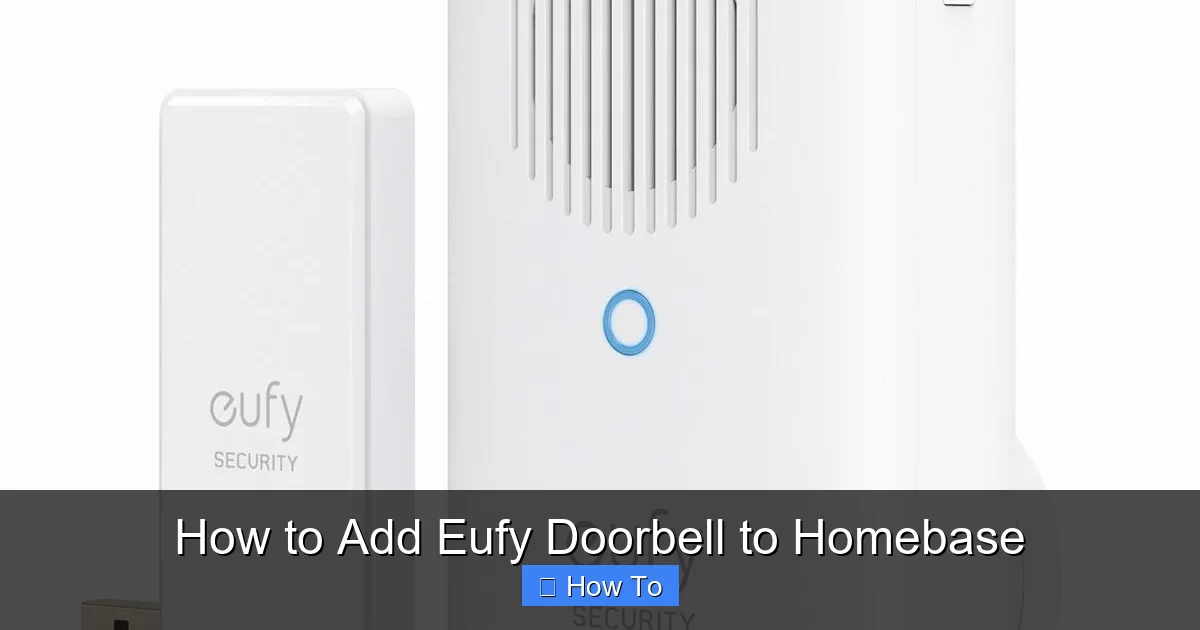 How to Add Eufy Doorbell to Homebase