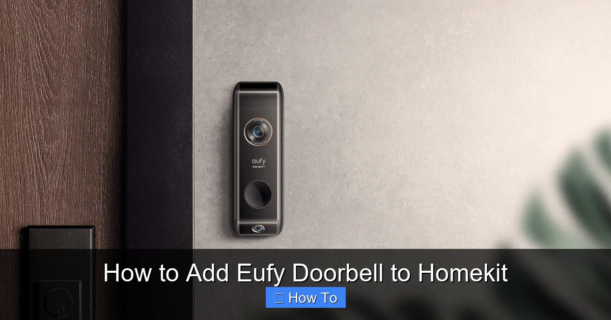 How to Add Eufy Doorbell to Homekit
